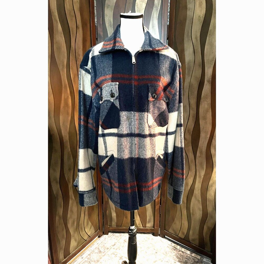 Vintage Mackinaw Woolens plaid wool jacket. Unsized.